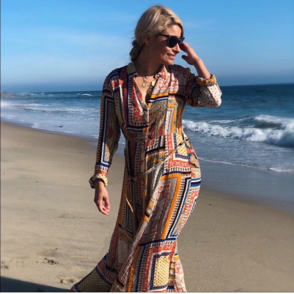 Zara Print Chiffon Dress - Picture 7 of 9